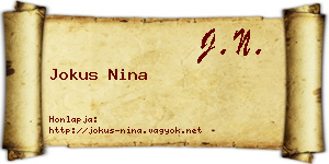 Jokus Nina névjegykártya